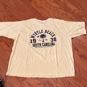 Yellow Myrtle Beach Tee Size 5X EUC